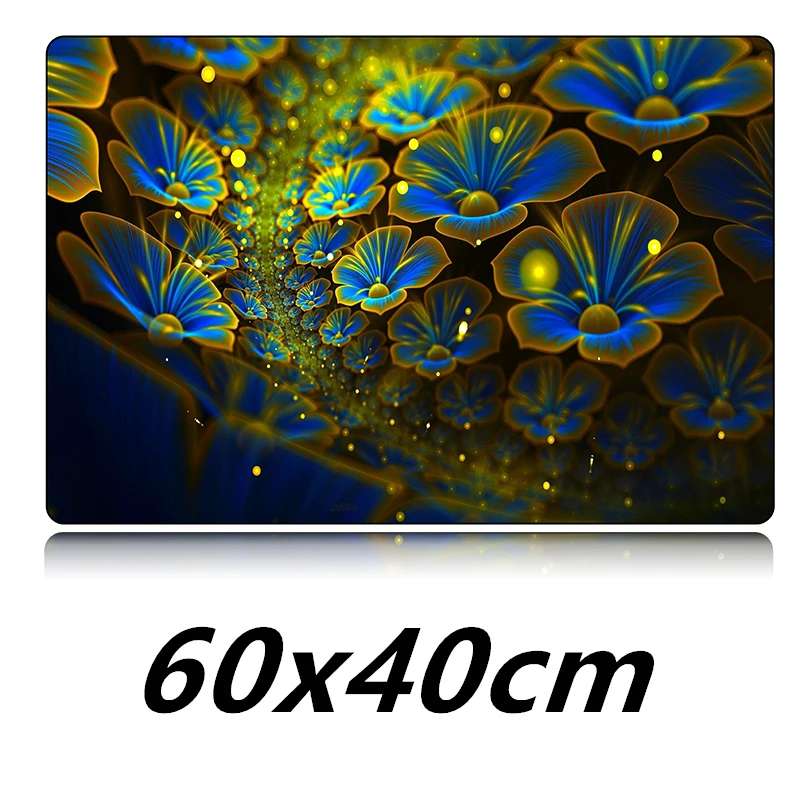 FFFAS Large Fluorescence Flower Blossom Mouse Pad Mat Art Deco Computer Desk Table Mousepad Office