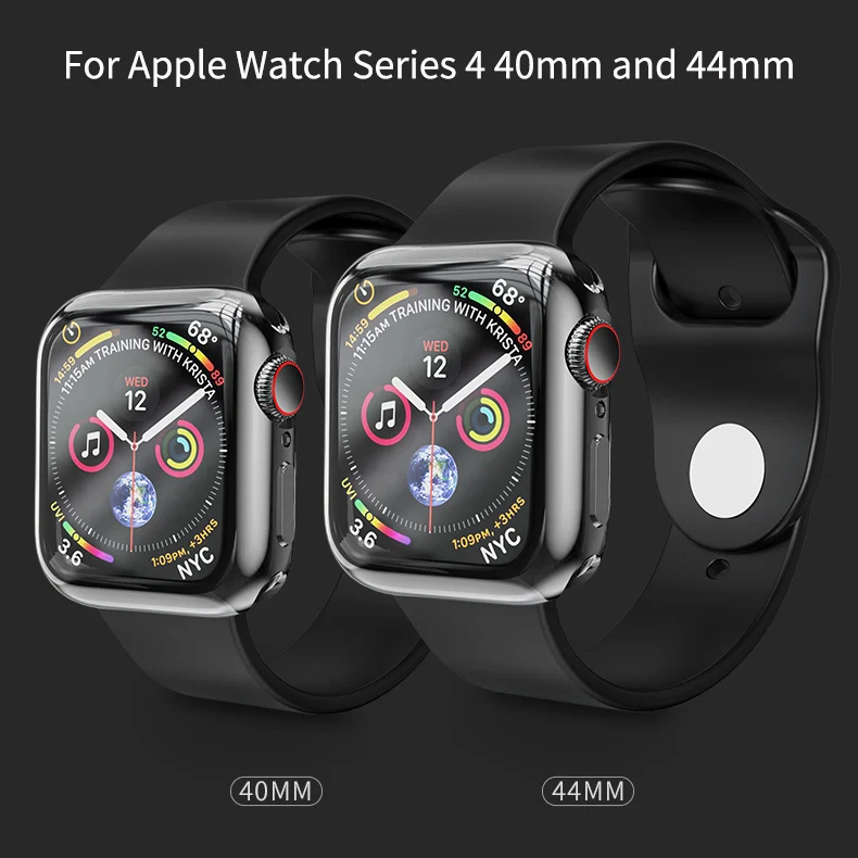 HOCO Мягкий ТПУ защитный чехол для Apple Watch серии 4 40 мм 44 мм покрытие бампер прозрачный 360 Полное покрытие для IWatch 4 44 40 мм