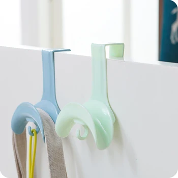 

Seamless free nail Bag hook behind the door Over Cabinet Drawer Room Door rack shelf organizer for coat clothes bag