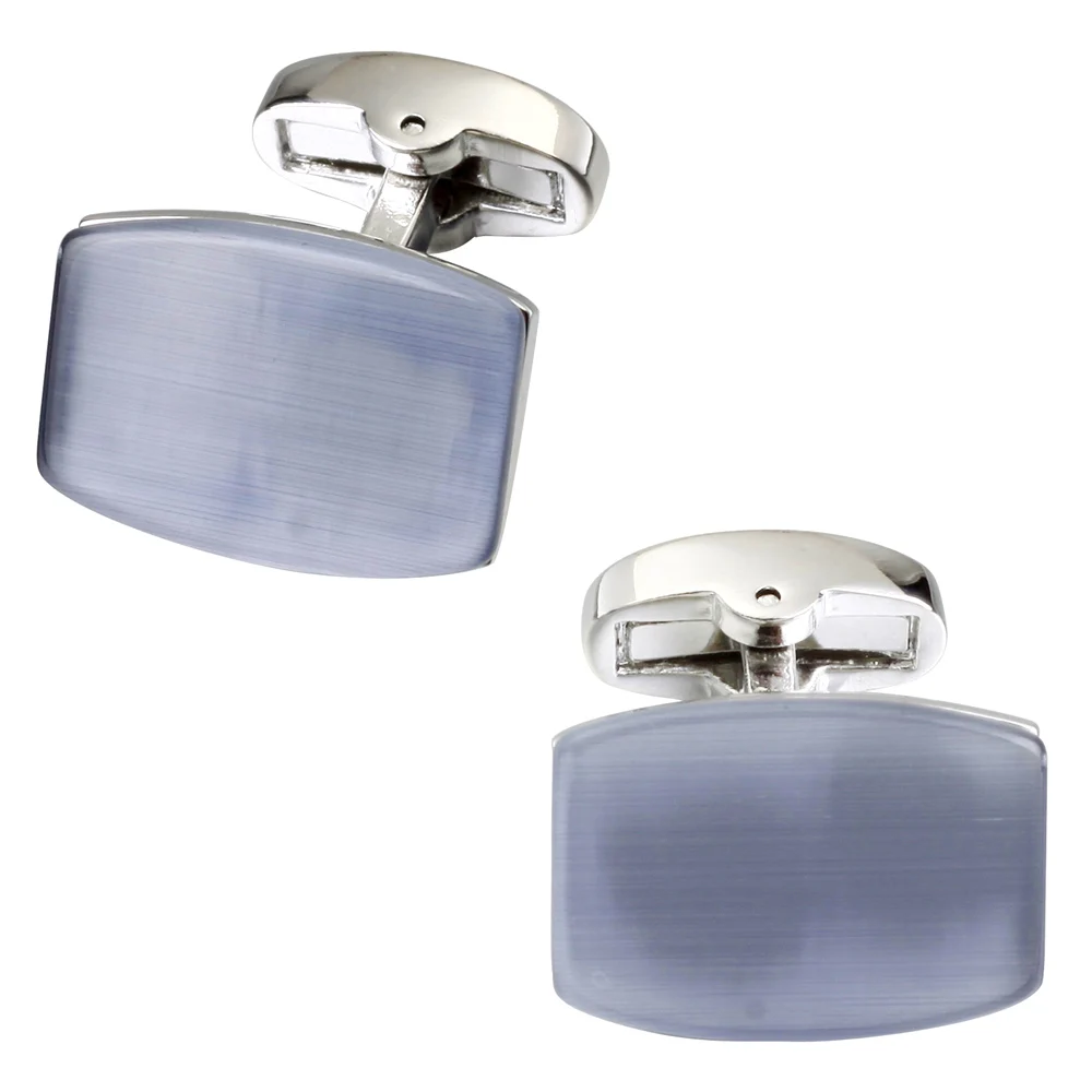 

Shirt cufflink for mens Brand cuff button de manchette Gery square opal cuff link High Quality abotoadura jewelry