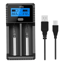 Tycipy USB Порты и разъёмы двухканальный с ЖК-дисплей Смарт Зарядное устройство для 18650 18500 3,7 V AA AAA Перезаряжаемые литий Батарея фонарик Зарядное устройство