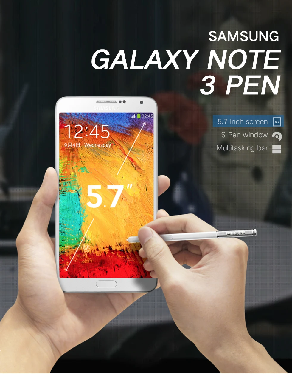 1Samsung Note3 Pen Active Stylus S Pen 100% Original Galaxy Note 3 N900 N9006 N9005 N9000 Caneta Touch Screen pen S-Pen