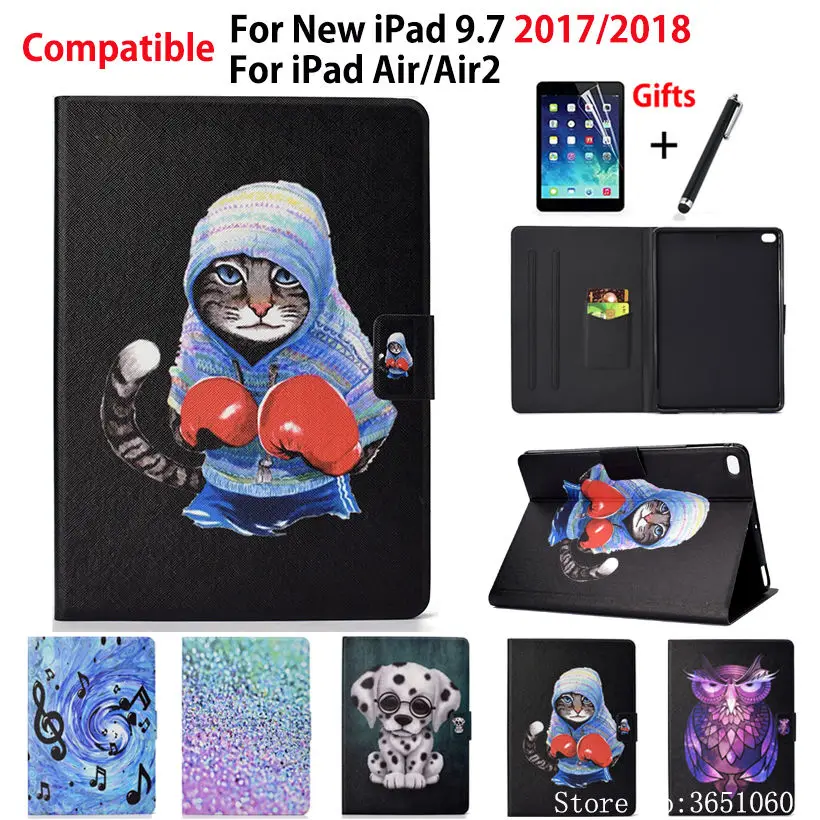 Чехол с милым котом для Apple iPad 9 7 &quot2018 2017 6 го поколения A1822 A1893 A1954 чехол Air 1 2 +