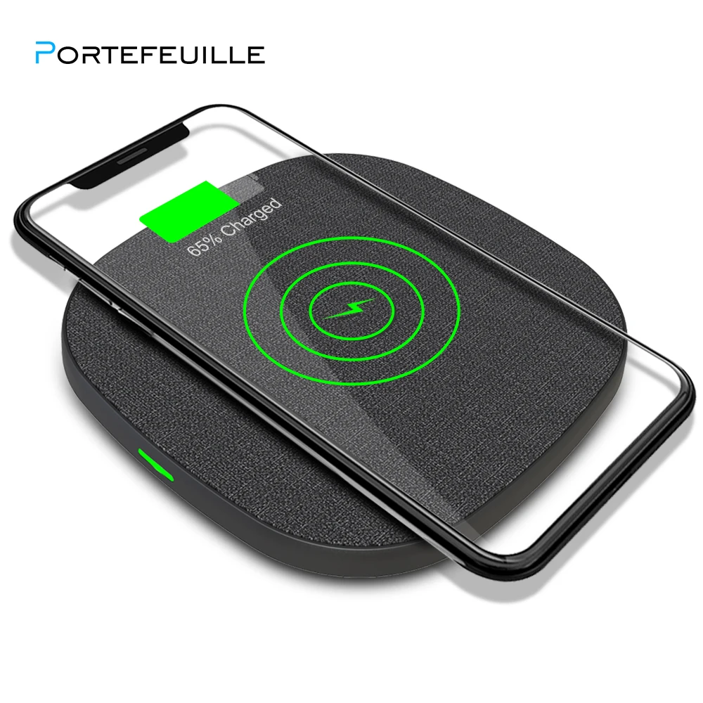 PORTEFEUILLE 10 Вт быстро Qi беспроводной зарядное устройство Pad Dock для huawei коврики 20 Pro