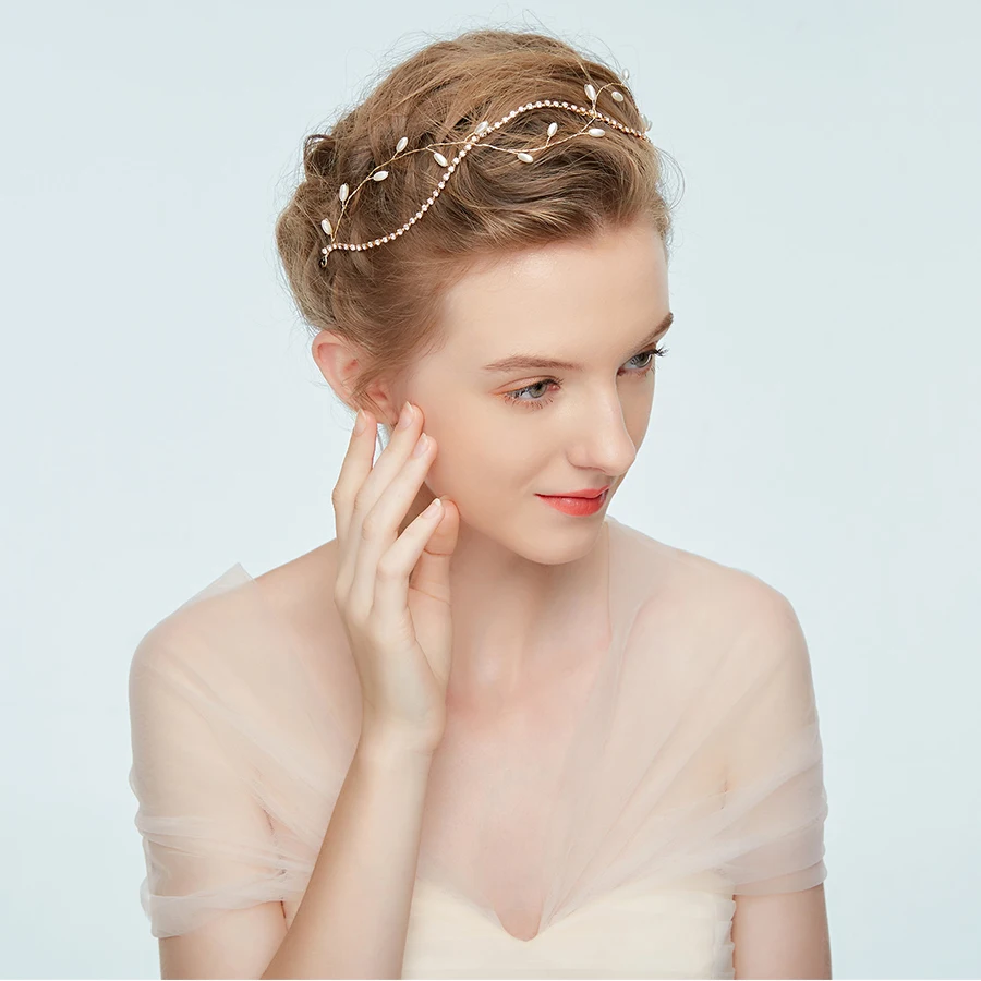 1pc/lot New Tiara Bridal Wedding Hair Ornament Jewelry Gold Accessories