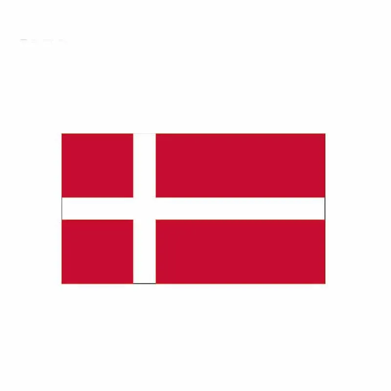 

YJZT 15.5CM*8.8CM Personality Motorcycle World Denmark Flag Car Sticker Decal 6-0779