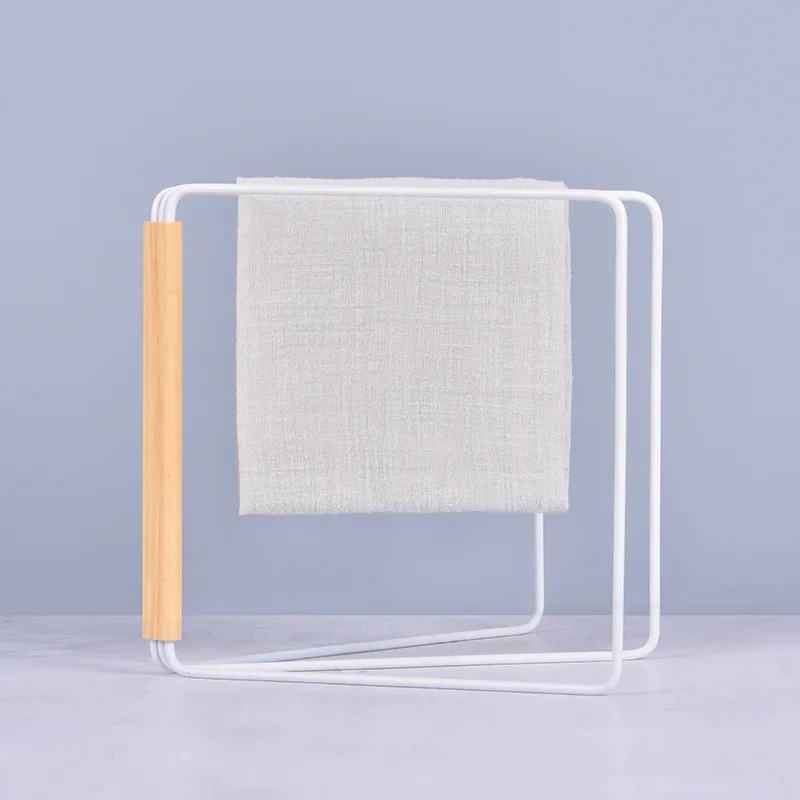 

Kitchen Stove Rag Rack Nordic Wrought Iron Drain Towel Storage Rack Dishwashing Cloth Shelf Sink Rack Bathroom Organizer