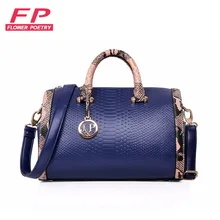 Bolsos de Mujer de Moda de Cuero Serpentina Bolsos de Las Mujeres Famosas Marcas de Hombro de Las Señoras Bolsas de Diseñador Bolso de Mano bolsa feminina