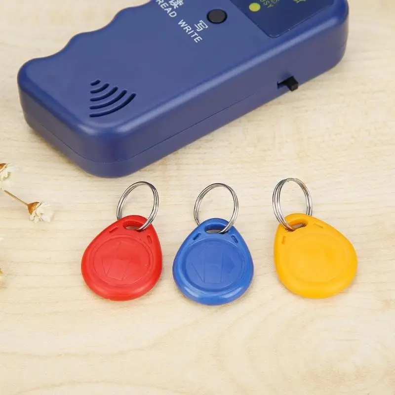 Дубликатор ключ Ручной 125 кГц RFID ID карта Копир Писатель ридер записываемая EM4305 ID карта AWID карта может быть скопирована черный/синий