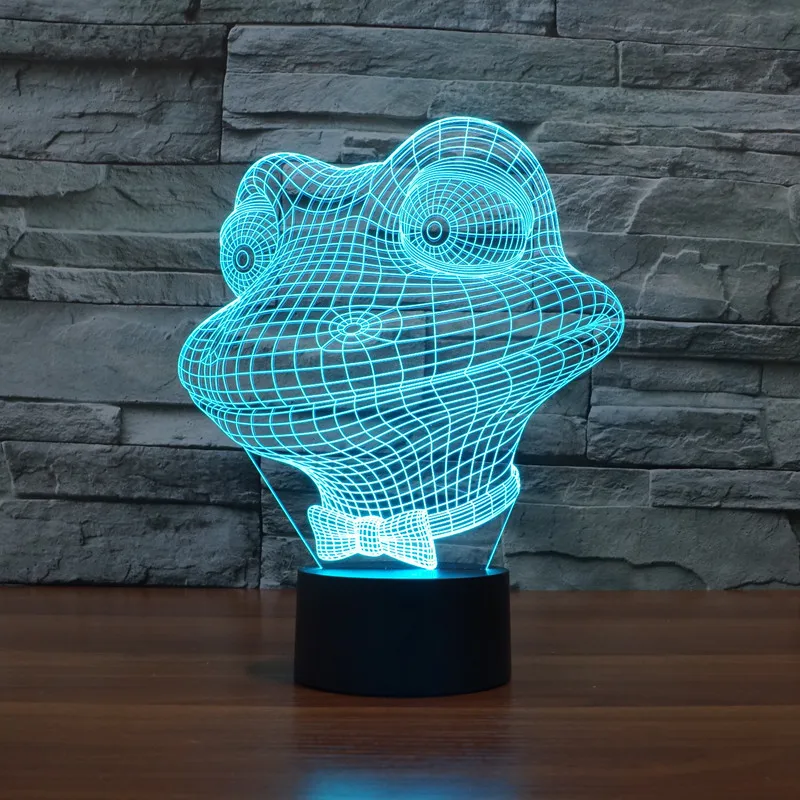 

new green doll 1 3D light colorful touch LED visual light atmosphere gift table lamp
