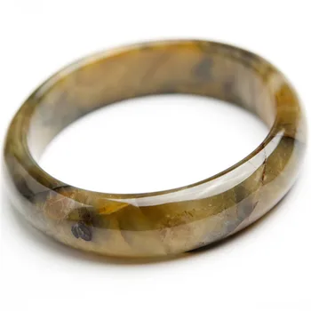 

Genuine Natural Namibia Yellow Pietersite Gems Stone Round Charm Bracelet Bangles Inner Diameter 59mm