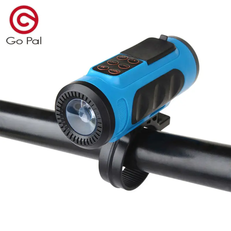 Go Pal Bike Bluetooth Speaker with Light Bicycle Cycling Lamp Light Sports Running Portable Waterproof Rechargeable TF Card