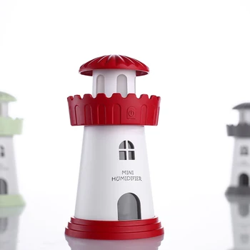 

Mini Lighthouse USB Ultrasonic Air Purifier Fogger Car Home Office Desk Mist Maker 5 Color Choice with LED Lights Air Humidifier