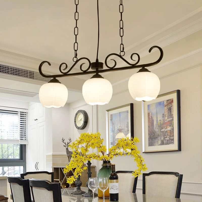 

American country LED chandelier Retro restaurant fixtures Cafe decoration hanging lights Bar lamps restaurant illumination