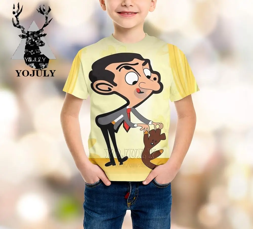 Детская одежда YOJULY film Mr Bean comedian для мальчиков и девочек Подростковая детская с 3D
