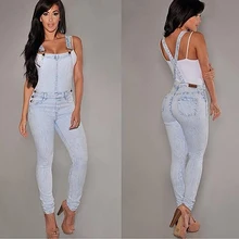 2016 Новое Прибытие Женщин Сексуальный Slim Fit Мешковатые Свободные Джинсы Джинсовые Комбинезоны Брюки Комбинезон Комбинезон 08WG