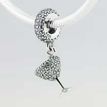 Аутентичные серебряные бусины 925 пробы Коктейльные стеклянные Хрустальные Подвески Подходит для женщин браслет оригинальные бусины для изготовления ювелирных изделий kralen