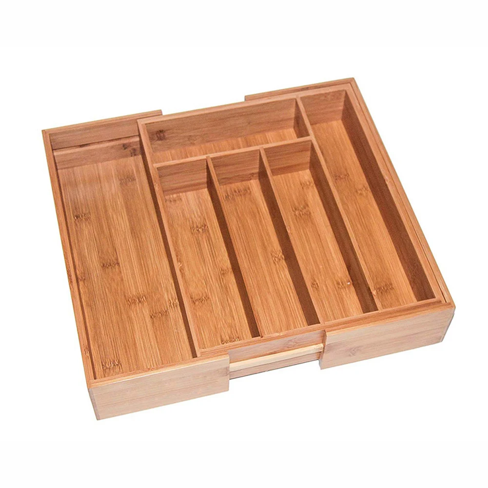 

Anti-Slip Cutlery Tray Cutlery Drawer Organizer Bamboo Silverware Drawer Organizer Expandable Spoon Chopstick Organizer