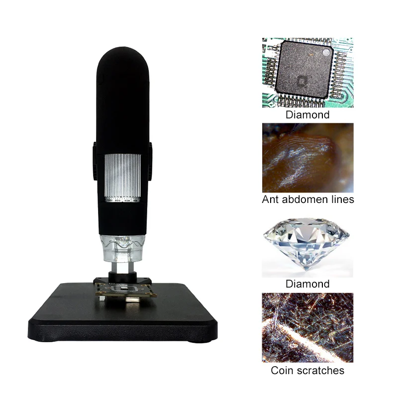 UANME Портативный USB цифровой микроскоп 1000X 8 LED 2MP Эндоскоп лупа камера + подъемная