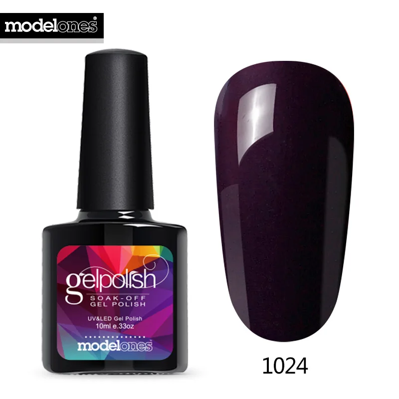 Modelones Colorful Nail Art Led Gel Polish Soak Off Shining Nail Gel Varnish Long Lasting Enamel Semi Permanent Lacquer Gel - Color: 1024