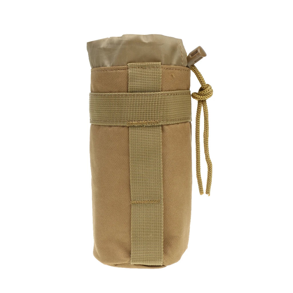 Tactical Military Molle Water Bottle Pouch Drawstring Open Top Travel Water Bottle Bag Hydration Carrier Water Bottle Pouch