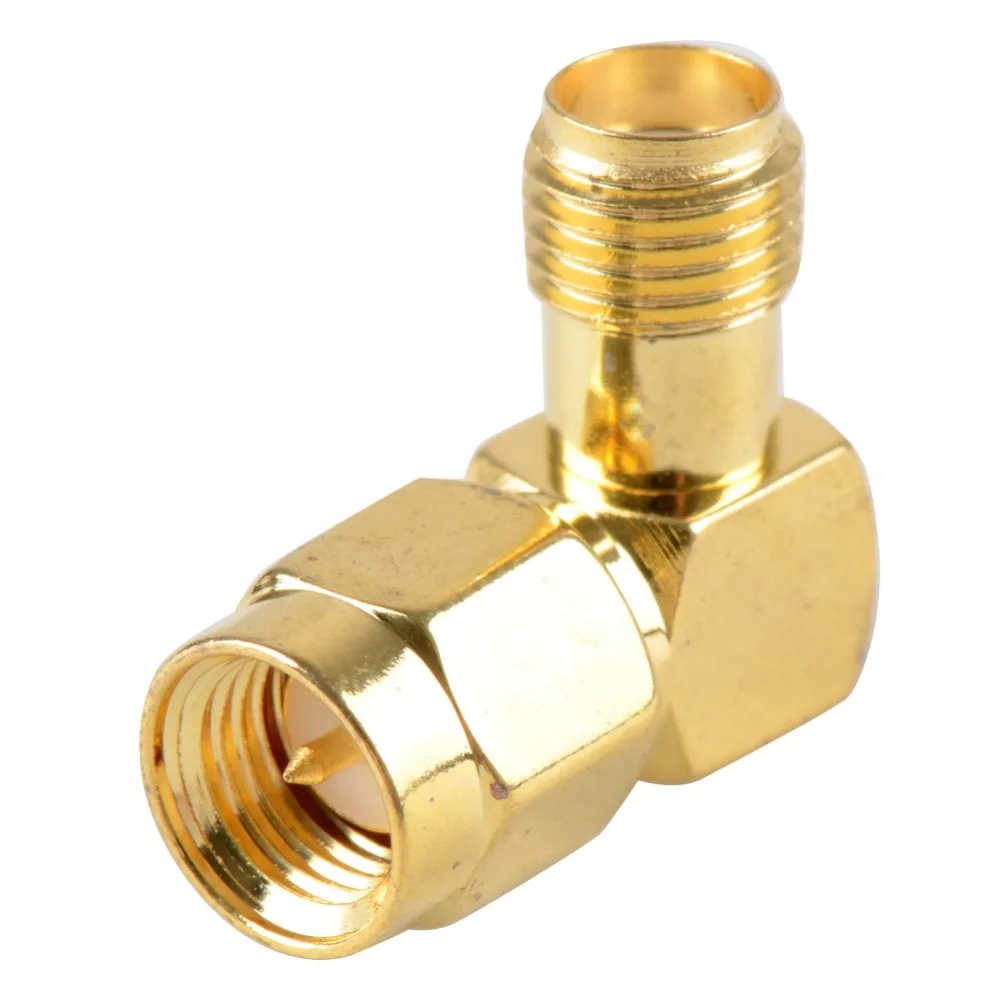 

SMA Male Plug To SMA Female Jack Right Angle 90 Degree Gold Plating Coaxial Connector Adapter Cable VC653