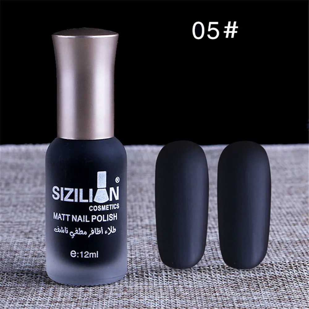 

Matte Nail Polish Shining Colorful Nail Art Top Coat Polish 12ml Matte Satin Surface Oil Manicure Varnish Lacquer TSLM2