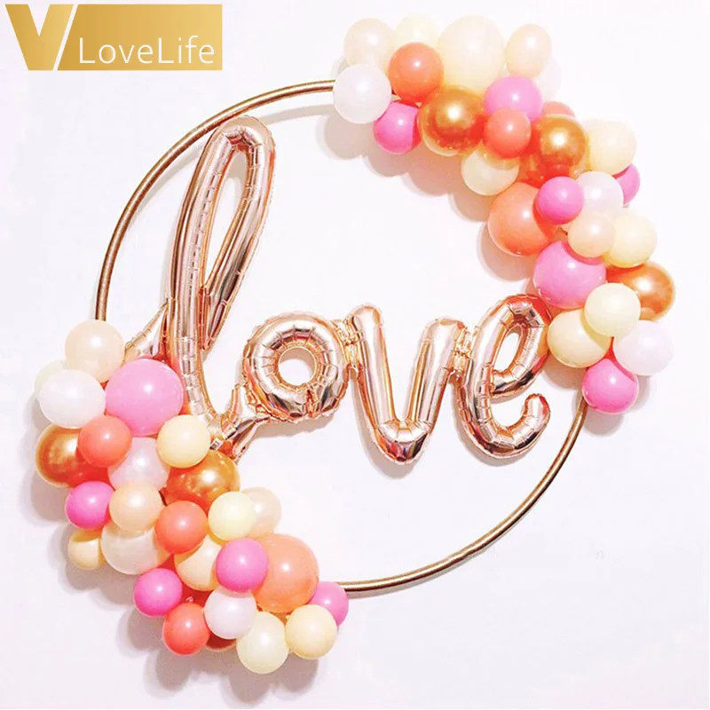 

Ligatures LOVE Letter Foil Balloon Anniversary Wedding Valentines Party Decoration Balloon Red Champagne 108cm x 64cm