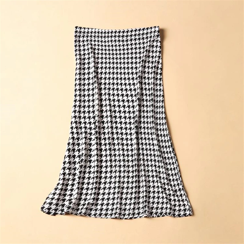 Woman Summer Thin 100% Silk Skirt Female Oversized Saia Breathable Skirts Women Silk Falda Lady Silk Jupe Women A-line Falda