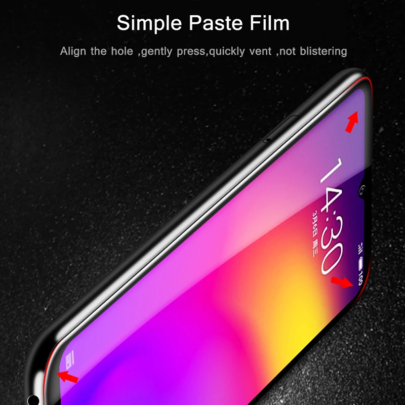 Стекло Raugee для Meizu Note 9 закаленное стекло полное покрытие краев клей Передняя
