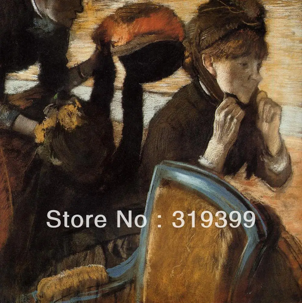 

100% handmade Oil Painting Reproduction on Linen Canvas,At the Milliner's 1 ,Free DHL Shipping,Museum quality oil paintings