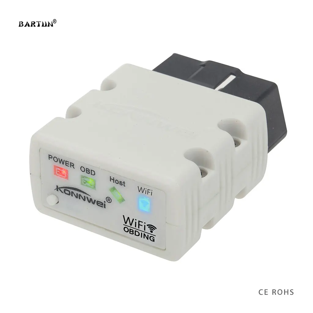 

ISO 9141 White Wireless Auto Scanner 2018 New WIFI Car OBD OBD2 Diagnostic Scan Tool OBDII Adapter for Android IOS Code Reader
