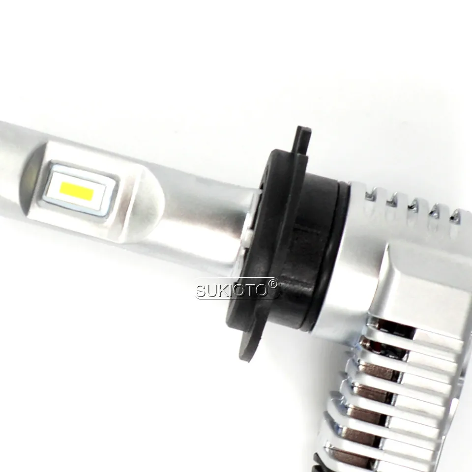 SUKIOTO 2PCS LED Headlight H7 H11 H8 HB4 HB3 9004 5202 H16EU Auto Headlamp Bulbs 5 Patent LED 6500K 40W Car Styling accessories (1)