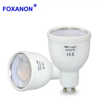 

Foxanon E27 Smart LED Lamp Spot light Mi Light 2.4G Wireless Bulb Lampada Speaker Dimmable Color Temperature 2700k Lighting
