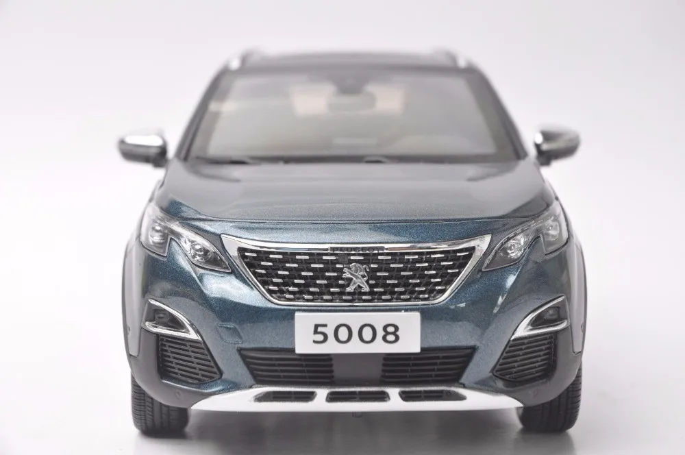 1:18 литая под давлением модель для peugeot 5008 Синий внедорожник сплав игрушечный автомобиль миниатюрная коллекция подарок