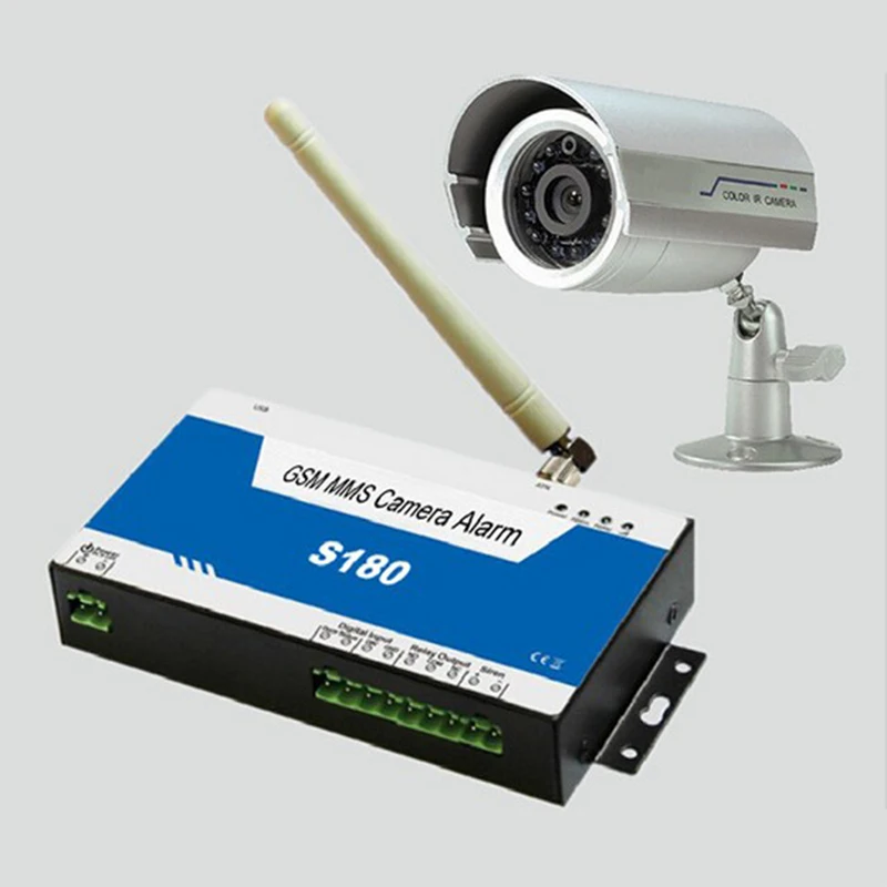 

GSM MMS camera controller S180 remote switch PIR motion detector with IP alarm camera by SMS special for take onsite photo