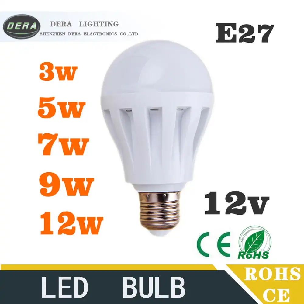 Led Bulbs 3w5w7w9w12w Led Light Bulb Dc 12v E27 12 Volt Lamp