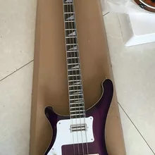 Левша бас-гитары 4 Струны электрический бас фиолетовый взрыв два входа разъем гитар