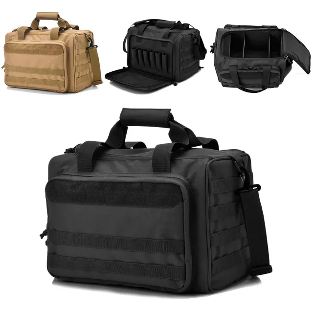 Reebow Tactical Gun Shooting Range Bag Deluxe Pistol Duffle Reebow Tactical Gun Shooting Range Bag Deluxe Pistol Duffle Bags Black Brown