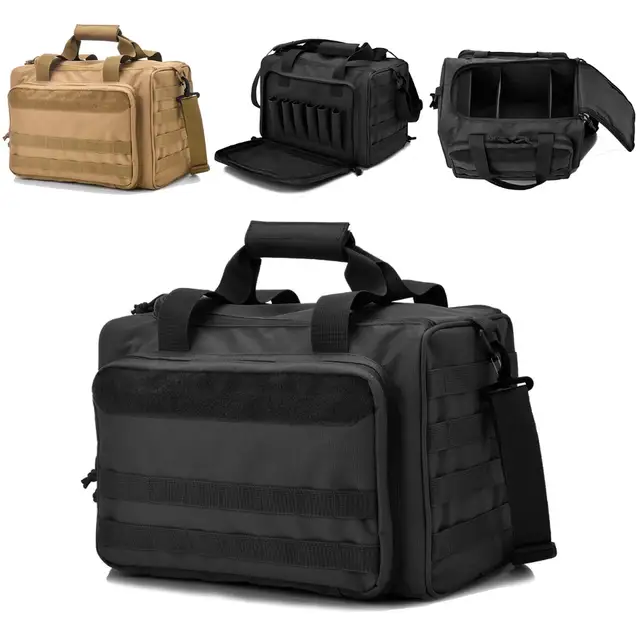 Us 49 99 20 Off Reebow Tactical Gun Shooting Range Bag Deluxe Pistol Duffle Bags Black Brown In Hunting From Sports Entertainment On