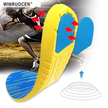 

WINRUOCEN Memory Foam Sport Insoles Sweat Absorption Pads Running Sport Shoe Inserts Breathable Insoles Foot Care Men Women