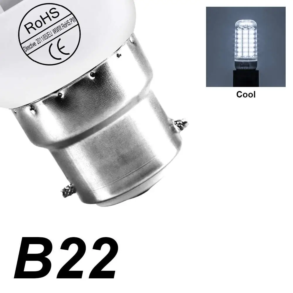 E27 Corn Bulb LED Lamp E14 220V Ampoule GU10 LED Bulb G9 24 36 48 56 69 72leds Bombillas B22 Home Light 5730 Chandelier Candle - Испускаемый цвет: B22 Cool White