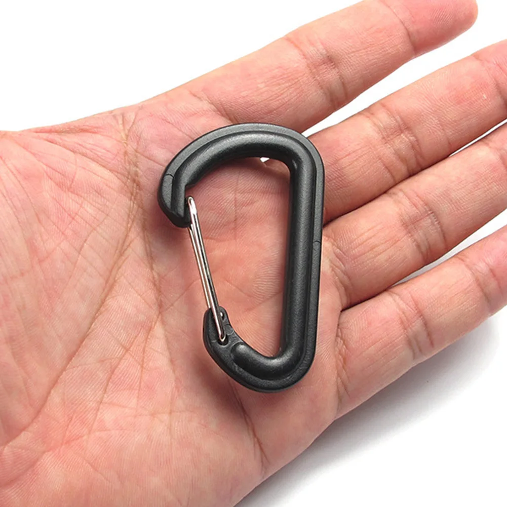 Outdoor D Shape Hook Survival Key Chain Carabiner Climbing Buckle for Hanging Backpack Mountainer Keyring Camping Equipment