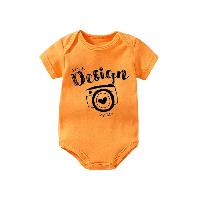 ysculbutol дизайн Мода ваш дизайн Детский боди индивидуальные одежда для маленьких мальчиков и девочек - Цвет: Оранжевый