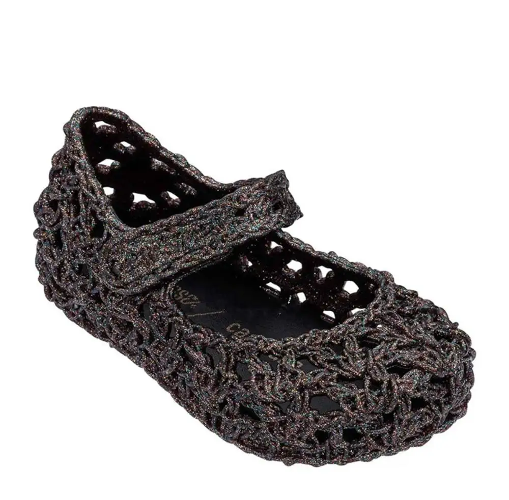 Mini Melissa/Новинка года; сандалии принцессы с сеткой и птицами; прозрачные сандалии Melissa; нескользящая прозрачная туфля для малышей; SH19042