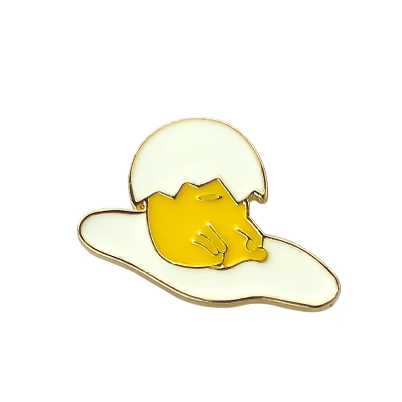 Милые Мультяшные значки Gudetama Lazy Egg, брошь на булавке, кнопка на булавке, украшение для джинсовой сумки, броши, подарок для мужчин и женщин, аксессуары