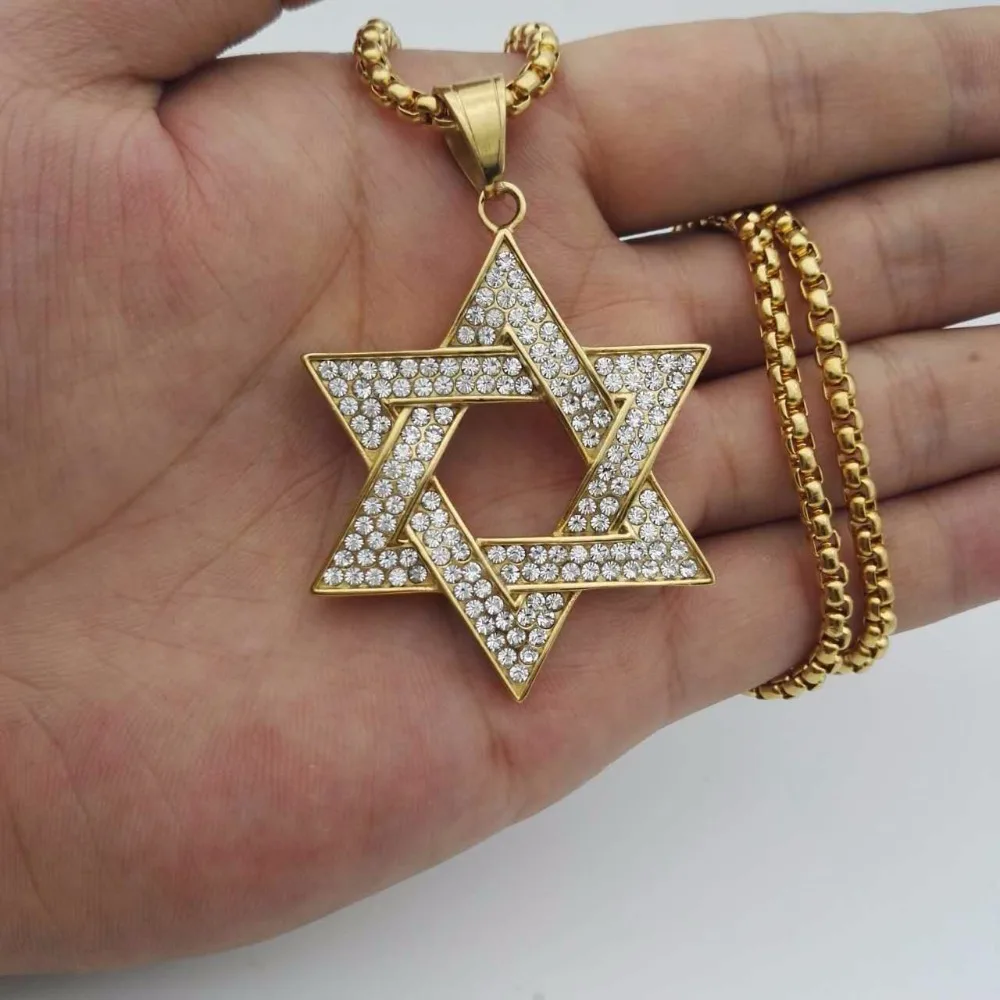 Jewish Star Of David Pendant Necklace 