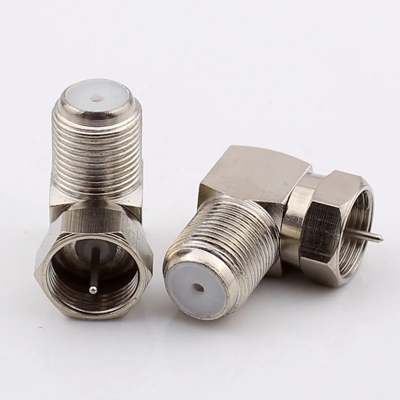 5pcs F Jack Connector Right Angle Plug Male To Female High 5pcs F Jack Connector Right Angle Plug Male To Female High Definition Tv Set Top Box Metric In Connectors From Lights Lighting On