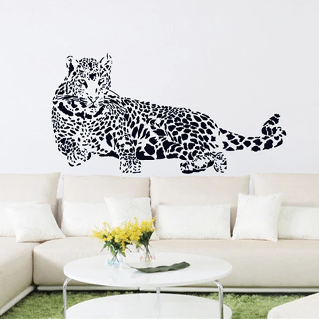 Black Pvc Wall Stickers Cheetah Leopard Removable Decals Black Pvc Wall Stickers Cheetah Leopard Removable Decals Home Decor Free Shipping
