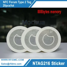Ntag216 наклейки NTAG216 этикетка NFC тег 888 байт 25 мм диаметр для всех NFC телефонов